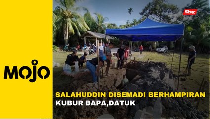 Jenazah Salahuddin disemadikan di Tanah Perkuburan Jalan Sulong, Kampung Serkat