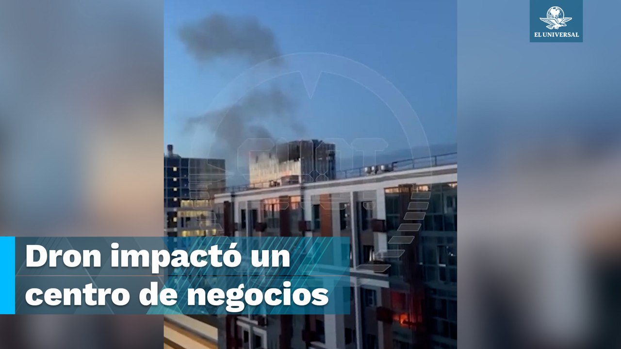 Impactan drones en edificios de Moscú