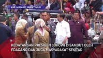 Presiden Jokowi Didampingi Menhan Prabowo & Menteri BUMN Erick Thohir Kunjungi Pasar di Kab. Malang!