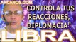♎️#LIBRA #TAROT♎️ Controla tus reacciones, actúa con diplomacia  ✨ARCANOS.COM✨