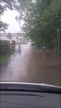 Heavy rain causes flooding in Wigan