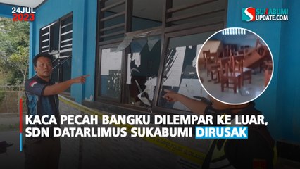 Kaca Pecah Bangku Dilempar ke Luar, SDN Datarlimus Sukabumi Dirusak
