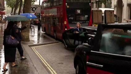 Penny Mordaunt arrives at Infected Blood Inquiry
