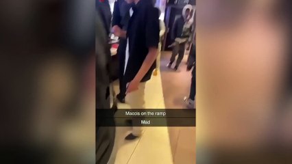 Terrifying moment knifeman brandishes a machete in McDonald’s in Birmingham city centre