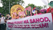Filipinos hold protests ahead of Marcos speech