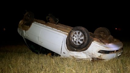Motorista de 52 anos fica ferido em capotamento na PR 180, em Cascavel
