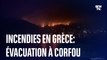 Près de 2500 personnes évacuées de l’île grecque de Corfou à cause d’un incendie