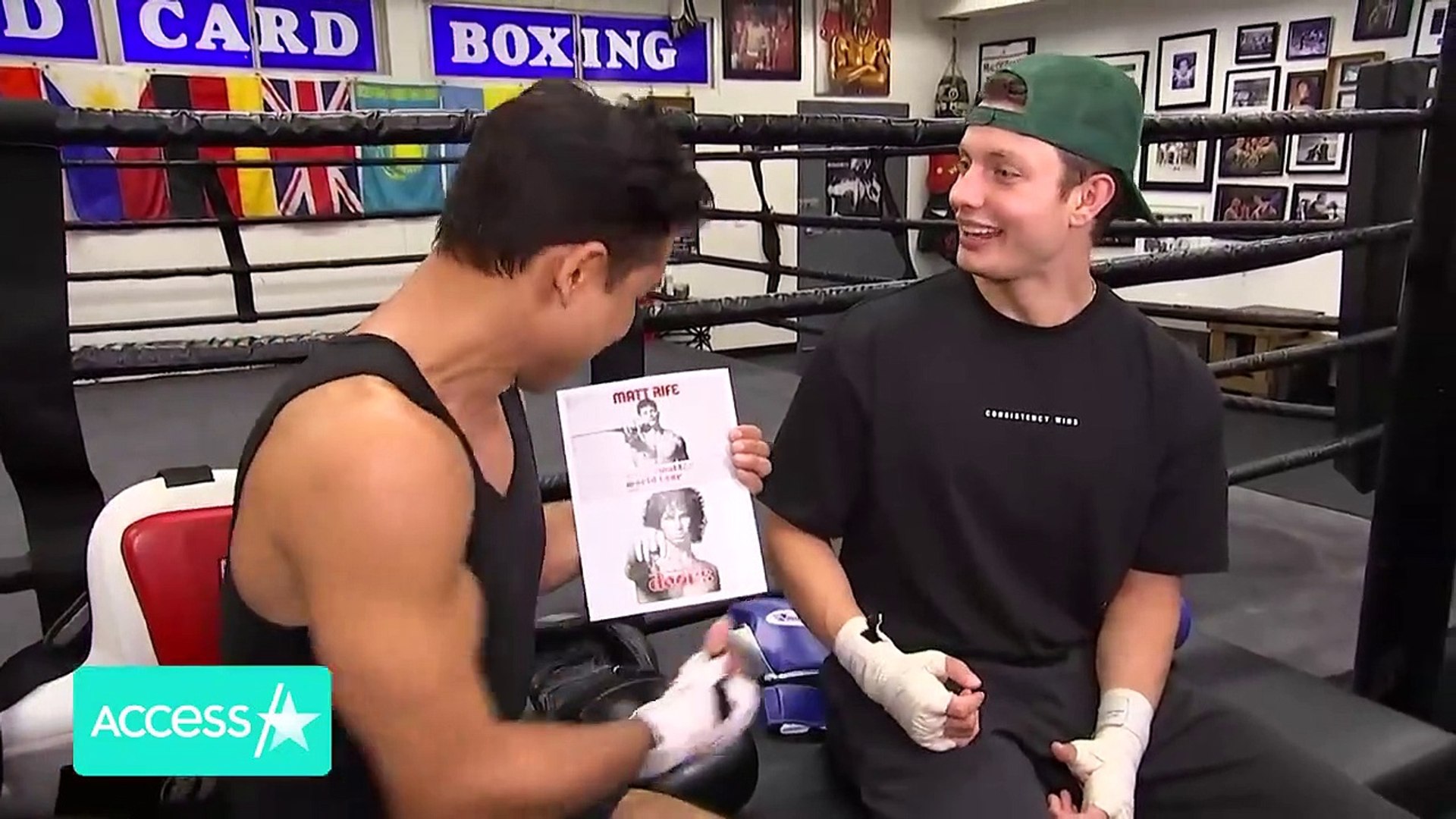 ⁣Matt Rife Addresses Plastic Surgery Rumors While Boxing With Mario Lopez