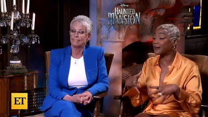 How Jamie Lee Curtis Filmed The Haunted Mansion Inside a Crystal Ball (Exclusive