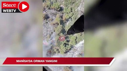 Manisa’daki orman yangınında iki mahalle boşaltıldı