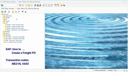 MM Create a Freight PO