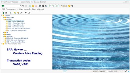 SD Create a Price Pending