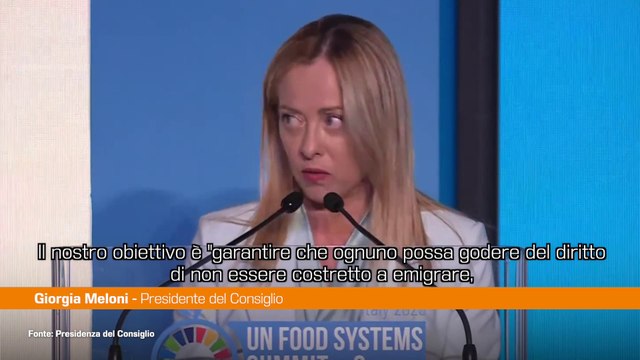 Meloni Assicurare a tutti il diritto a non dover emigrare