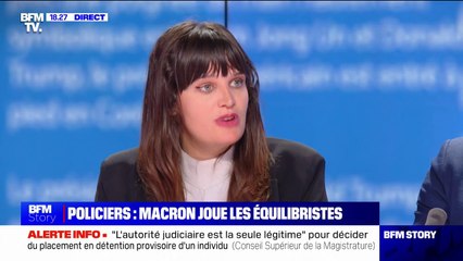 Policier en détention provisoire à Marseille: "Il y a besoin de rassurer aujourd'hui sur le fait que la loi s'applique à tous, y compris aux policiers", pour Alma Dufour (LFI)