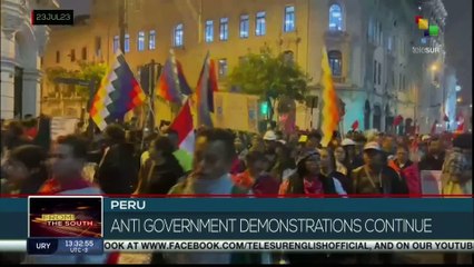 TS 12:30 24-07: Anti-government demonstrations continue in Peru