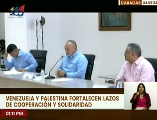 PSUV consolida relaciones de cooperación con la Organización para la Liberación de Palestina