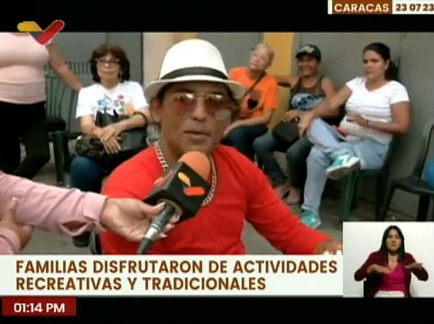 Familias disfrutaron de diversas actividades recreativas y juegos tradicionales en Caracas