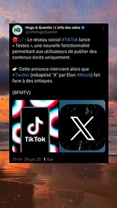 Le réseau social TikTok lance « Textes », une nouvelle fonctionnalité permettant aux utilisateurs de publier des contenus écrits uniquement.