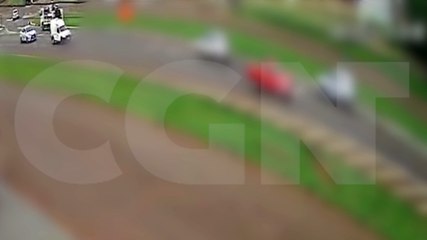 Câmera registra acidente de trânsito na marginal da BR-277