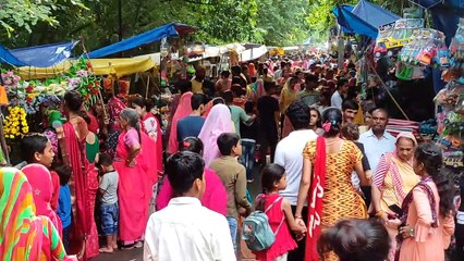 Video...गुलाब बाग में लगा सावन के तीसरे सखिया सोमवार का मेला