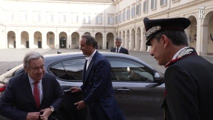 Quirinale, Mattarella riceve il segretario generale dell'Onu Guterres