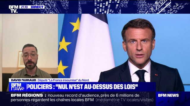 David Guiraud (LFI): Nous sommes face à des organisations policières factieuses qui demandent à ce que la police soit au-dessus des lois