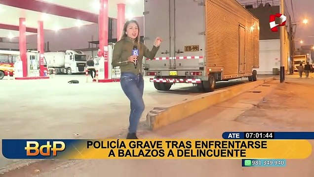 Ate Vitarte: policía grave tras ser herido de bala por resistirse al robo de su vehículo