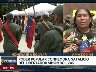 Descargar video: Habitantes del edo. Amazonas conmemoran con orgullo el Natalicio del Libertador Simón Bolívar