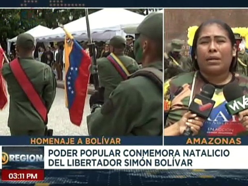 Habitantes del edo. Amazonas conmemoran con orgullo el Natalicio del Libertador Simón Bolívar