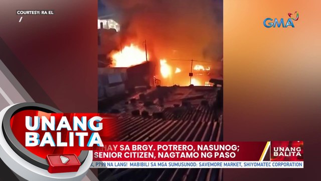 Apat na bahay sa Brgy. Potrero, nasunog; babaeng senior citizen, nagtamo ng paso | UB