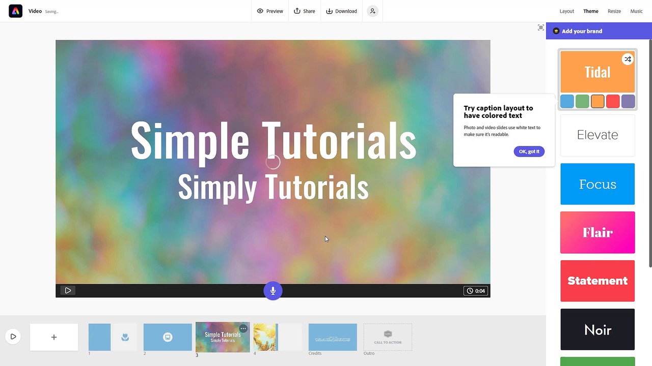 Adobe Express Course Section 63 Choosing and Customizing Themes