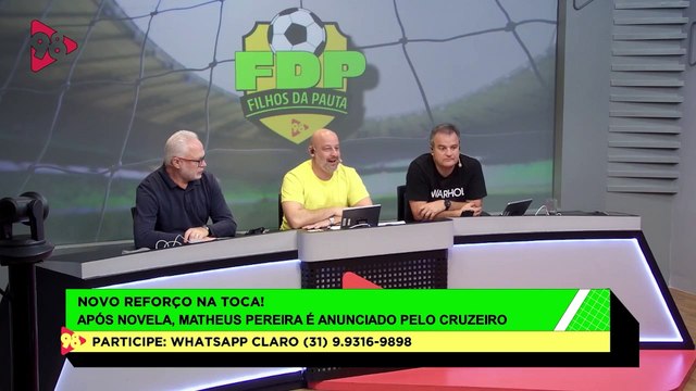 FDP98 | O Cruzeiro anunciou a contratação do meia Matheus Pereira.