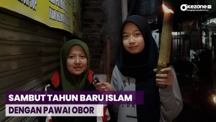 Sambut Tahun Baru Islam, Ratusan Anak Ikut Pawai Obor di Bandung
