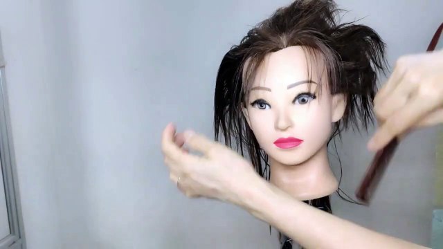 【203】cách búi tóc!! Cách Búi Tóc！｜Mẫu Tóc Bới Một Bên Thấp kết Hợp Với Đuôi Xoắn Ngắn Ngang Sau Ót