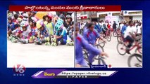 Minister Srinivas Goud Conducting Cycling And Skating Competition at Necklace Road _ V6 News (1)