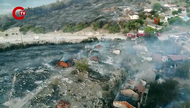 Manisa ve Kahramanmaraş'ta orman yangını Alevler yerleşim yerlerine ulaştı, bazı evler yandı