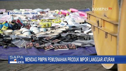 Alat Berat Digunakan untuk Pemusnahan Produk Impor Langgar Aturan Senilai Rp12 Miliar