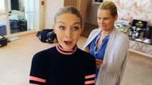 Gigi Hadid and Olympian Ashton Eaton Film With A Selfie Stick, Watch What Happens Vogue