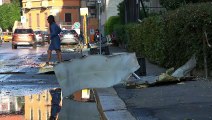 Maltempo Milano, tetti divelti dal vento e scaraventati sulle strade: il video