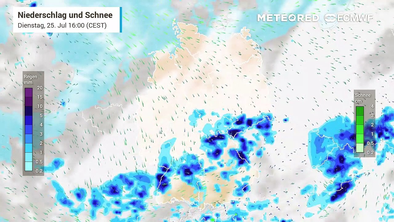 Immer wieder Regen und Wolken! Bis Ende August bleibt es in ganz Deutschland wechselhaft!