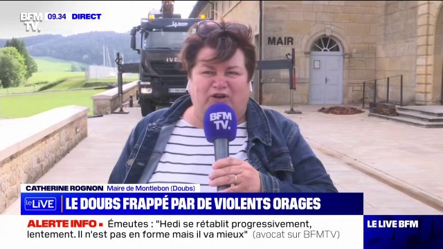 Orages dans le Doubs: Il y a eu un grand élan de solidarité , affirme la maire de Montlebon