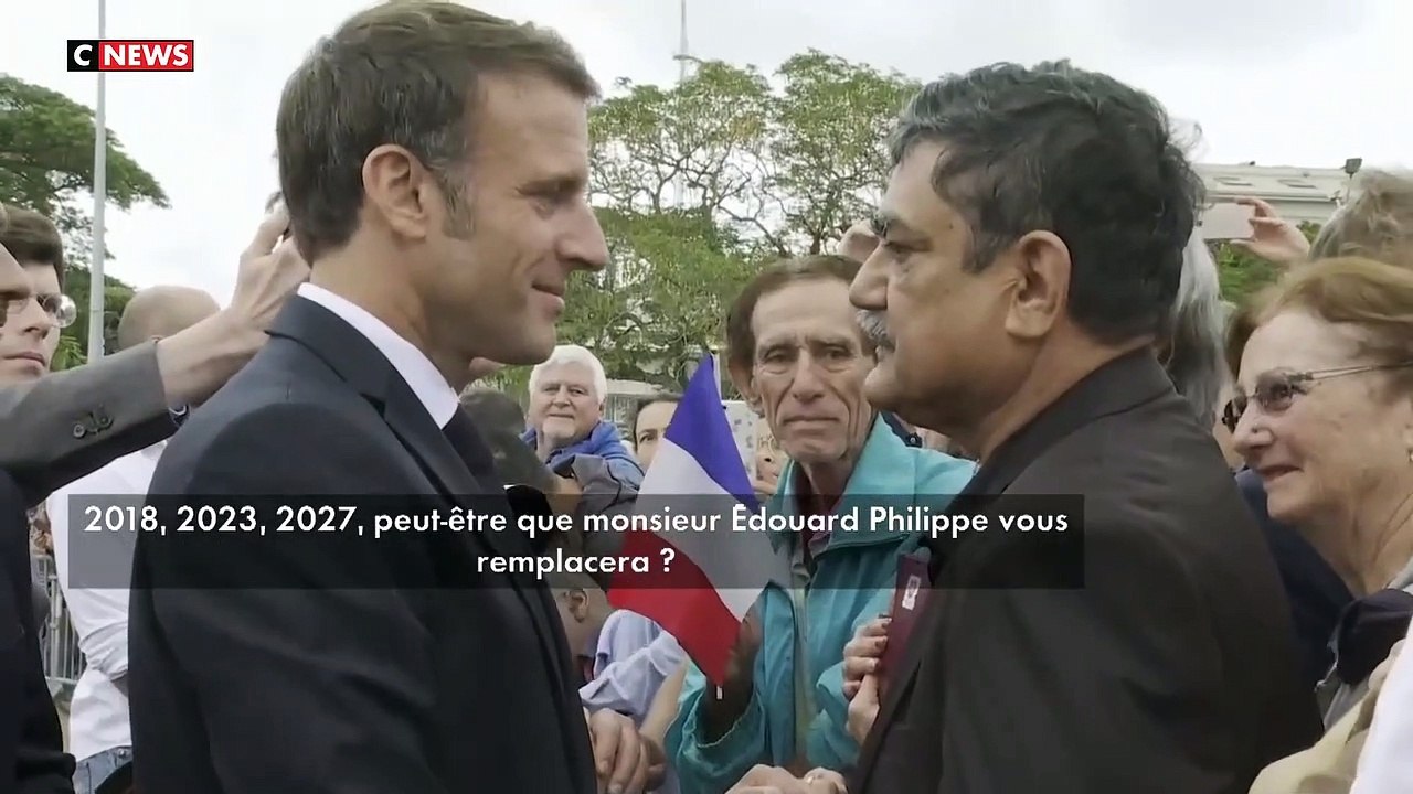 Depuis Nouméa, Emmanuel Macron estime qu'Edouard Philippe pourrait "prendre le relais" à l'Elysée en 2027: "Il a bien fait à mes côtés. C'est un ami"