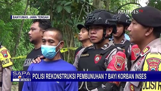 Rekonstruksi Kasus Temuan Kerangka Bayi Korban Inses di Banyumas, Tersangka Peragakan 20 Adegan!