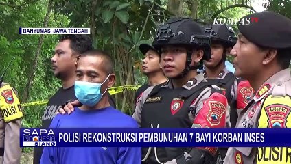 Rekonstruksi Kasus Temuan Kerangka Bayi Korban Inses di Banyumas, Tersangka Peragakan 20 Adegan!