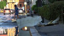 Maltempo a Milano: tetti sollevati dal vento, pezzi caduti in strada e nei cortili