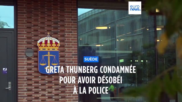 La militante suédoise pour le climat Greta Thunberg échappe à une peine de prison et écope d'une amende en Suède pour refus d'obtempérer lors d'une action de blocage
