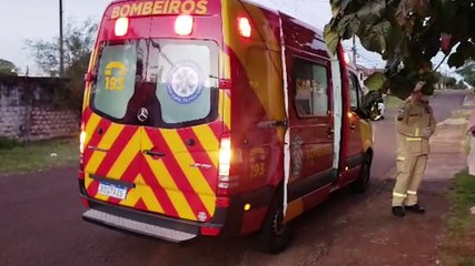 Idosa fica ferida ao sofrer queda na rampa da garagem no bairro Pioneiros Catarinenses