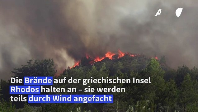 Brände auf Rhodos: Weiter Kampf gegen die Flammen