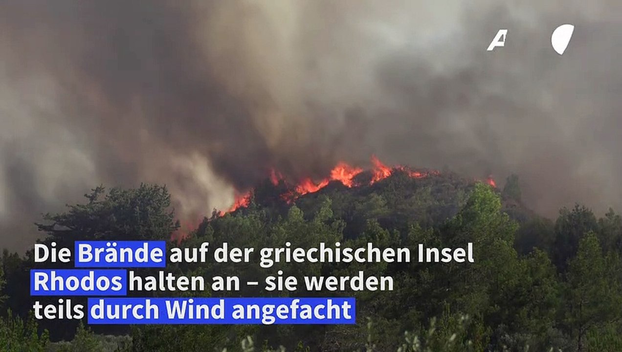Brände auf Rhodos: Weiter Kampf gegen die Flammen