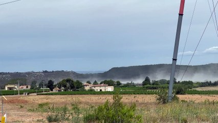 Fumée à Plan Fossan: c’est un nuage de poussière